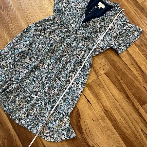 Apricot Floral Dress with Ruffle Details - Picture 9 of 13